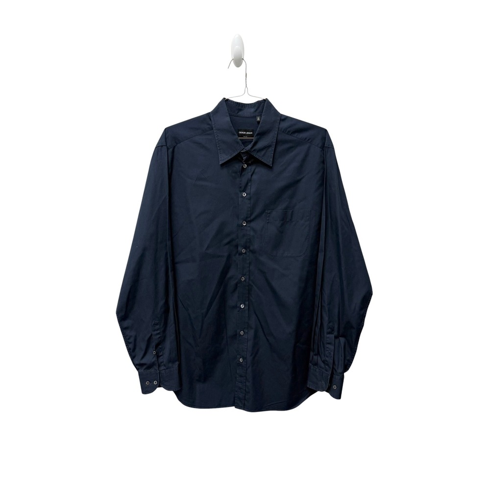 Giorgio Armani Vintage Mens Button Down Shirt Bundle 4 Pack Blue Grey Italy XL - Picture 2 of 16